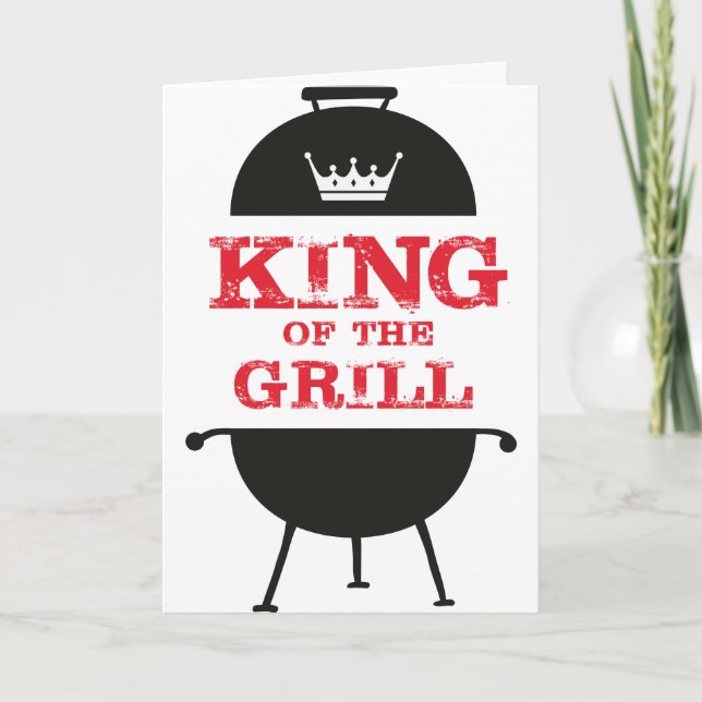 King Of The Grill, Black White Crown Red Card (Front)