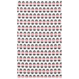 King Of The Grill, Black White Crown Red Tablecloth