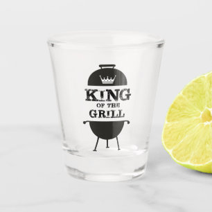 King Of The Grill, Black White Crown Shot Glass