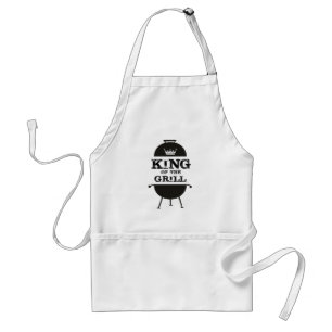 King Of The Grill, Black White Crown Standard Apron