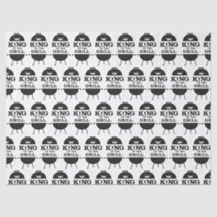 King Of The Grill, Black White Crown Tissue Paper