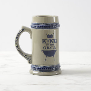 King Of The Grill, Blue Beer Stein