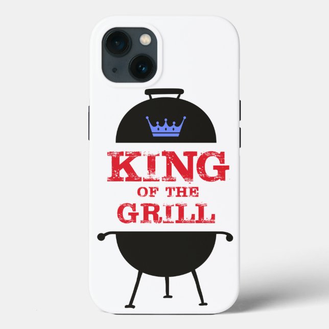 King Of The Grill, Blue Crown Red Case-Mate iPhone Case (Back)