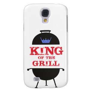King Of The Grill, Blue Crown Red Galaxy S4 Case