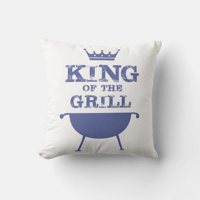 King Of The Grill, Blue Cushion (Front)