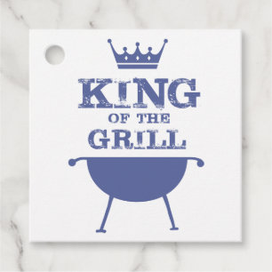 King Of The Grill, Blue Favour Tags