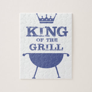 King Of The Grill, Blue Jigsaw Puzzle