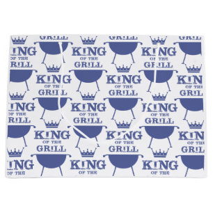 King Of The Grill, Blue Large Gift Bag
