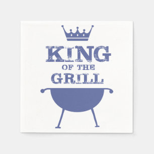 King Of The Grill, Blue Napkin