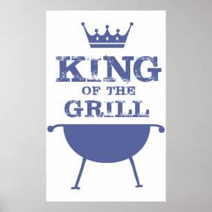 King Of The Grill, Blue Poster