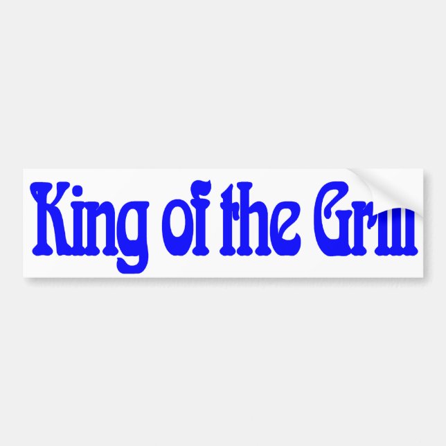 King of the Grill Bumper Sticker (Front)