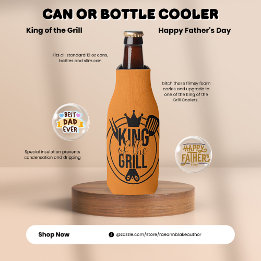 King of the Grill Can or Bottle Cooler