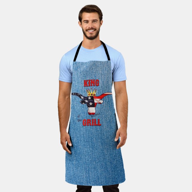 King Of The Grill - Comical Steer Apron (Worn)