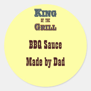 King of the Grill Custom Canning Label Sticker