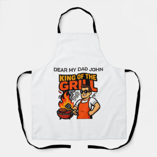 King of the Grill Funny Father's Day BBQ Master Apron