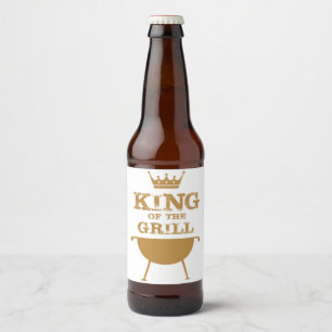 King Of The Grill, Gold Beer Bottle Label