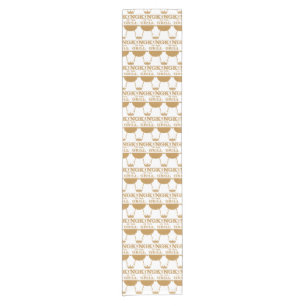 King Of The Grill, Gold Short Table Runner