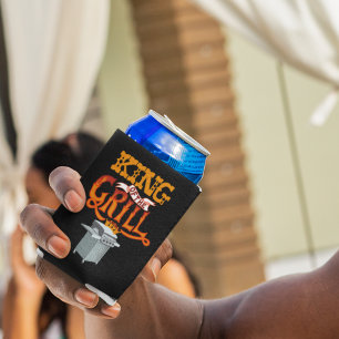 King of the Grill Graphic Can Cooler