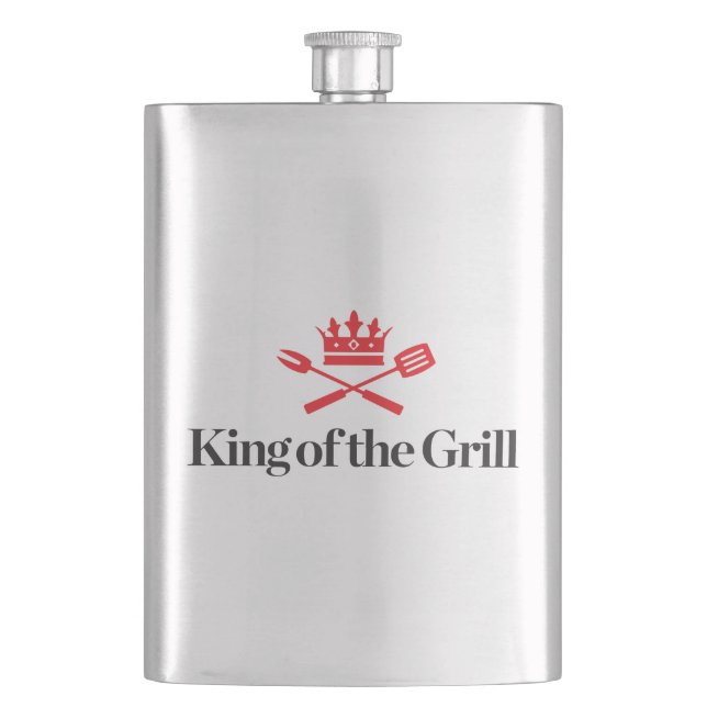 King of the Grill Hip Flask (Front)