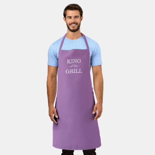 King of the Grill lavender custom bbq men kitchen Apron