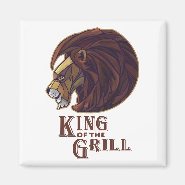 King of the Grill Magnet (Front)