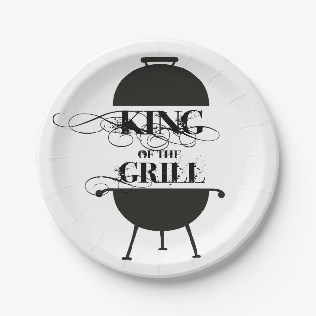 King Of The Grill Paper Plate (Front)