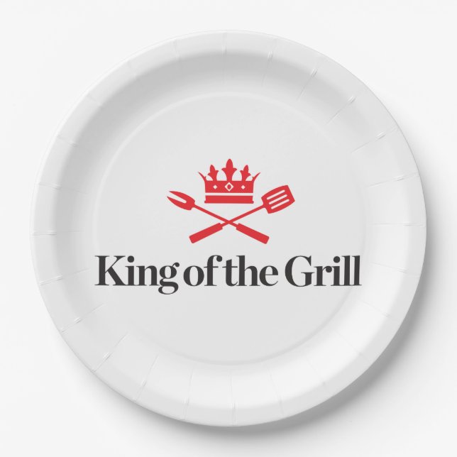 King of the Grill Paper Plate (Front)