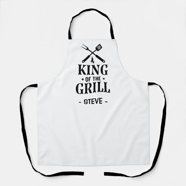King of The Grill Personalised BBQ Apron (Front)