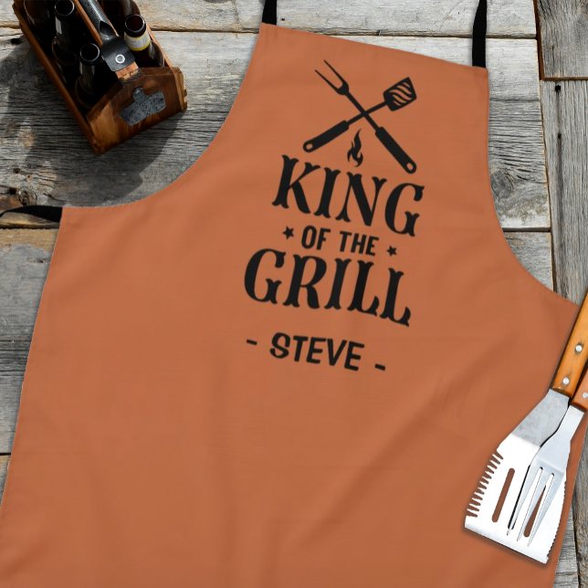 King of The Grill Personalised BBQ Apron (Creator Uploaded)