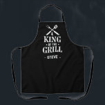 King of The Grill Personalised BBQ Apron<br><div class="desc">A fun,  personalised apron that says "King of the Grill".  A great gift for anyone who likes to grill or BBQ.</div>