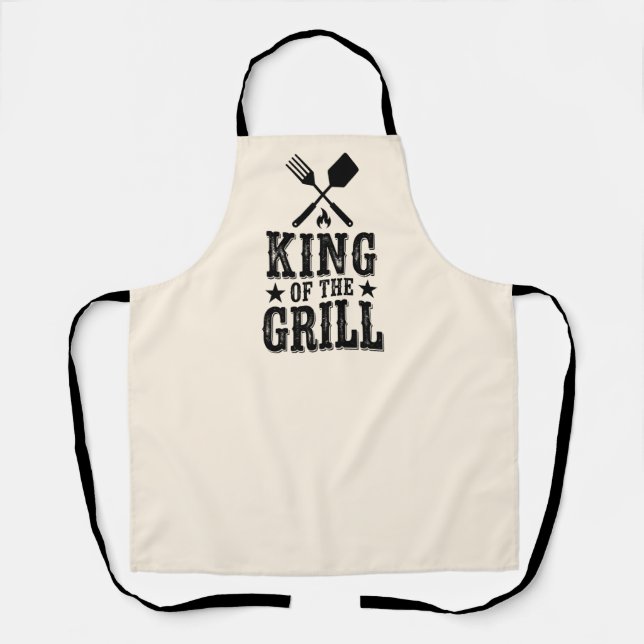 King of The Grill Personalised BBQ Master Apron (Front)