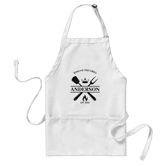  King of the Grill Personalised BBQ Standard Apron (Front)