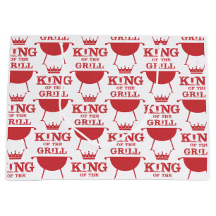 King Of The Grill, Red Large Gift Bag