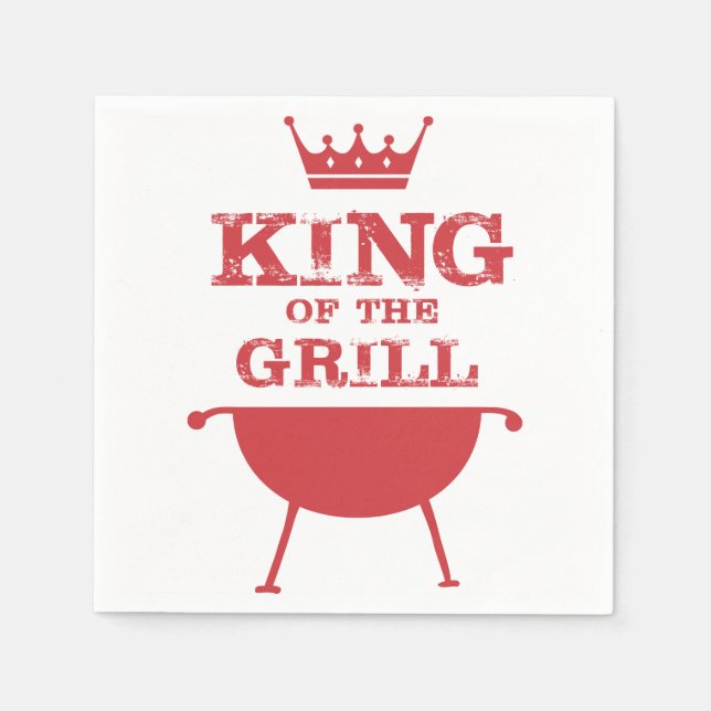 King Of The Grill, Red Napkin (Front)