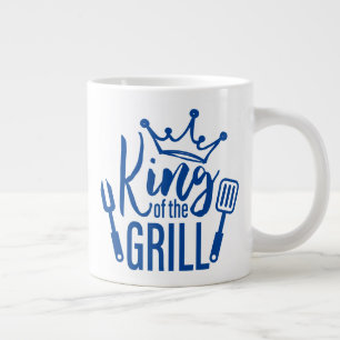 King of the Grill Typography Large Coffee Mug