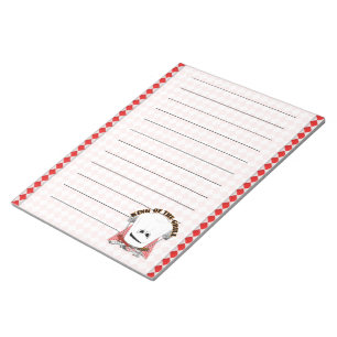 King of the Grill with Chef Hat and BBQ Tools Notepad