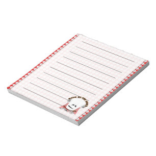King of the Grill with Chef Hat and BBQ Tools Notepad