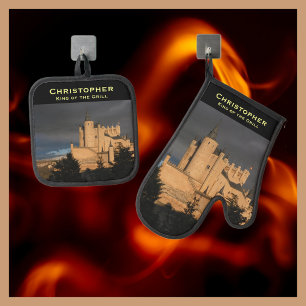 King of the Grill Your Photo Oven Mitt & Pot Holder Set