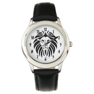 King of the Jungle Lion Face in Black Watch