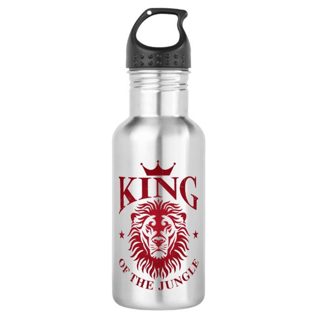 King Of The Jungle Stainless Steel Water Bottle (Front)