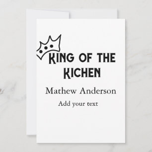 King of the kitchen add name chef bakery cooking t holiday card