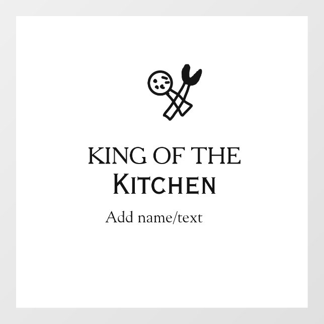 King of the kitchen chef cooking add name crown ha (Sheet)