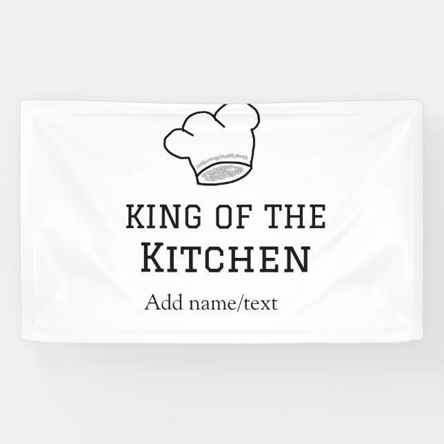 King of the kitchen chef cooking add name crown ha banner (Horizontal)