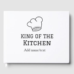 King of the kitchen chef cooking add name crown ha guest book
