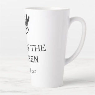 King of the kitchen chef cooking add name crown ha latte mug
