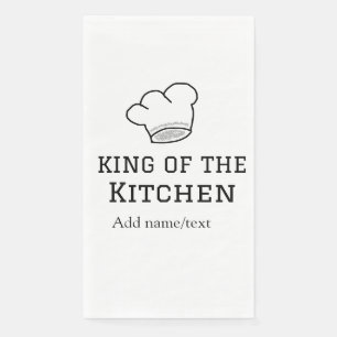 King of the kitchen chef cooking add name crown ha napkin