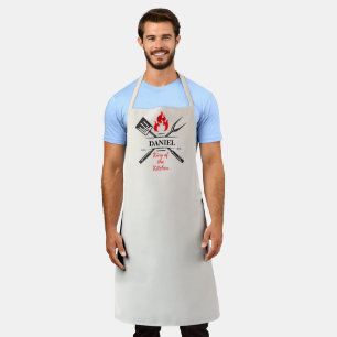 King of the Kitchen Customisable Linen-Beige Apron