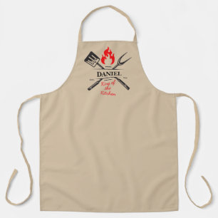 King of the Kitchen Customisable Warm Khaki-Tan Apron
