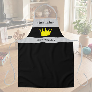 King of the kitchen name crown grey apron