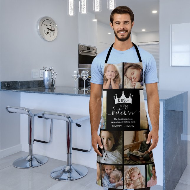 King of the Kitchen Photo Collage Apron (Creator Uploaded)